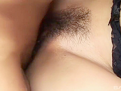 Hairy Asian Hoochie-coochie Gets Had Intercourse