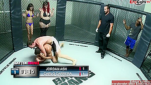 Hairy Slim Brunette teen 18+ With Natural Tits In A With Boxing Ring
