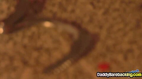 Handcuffed Latin twink barebacked by gaydaddy till cumshot