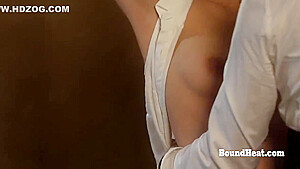Handcuffed Lesbian Slave Stripped Naked And Touched