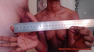 Horny Ebony Calculated My Cock Before
