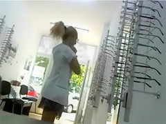 Horny Female Doctor Masturbates at Work on Webcam