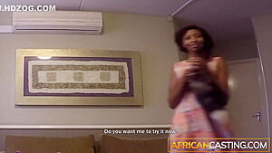Hot Slender Petite African Black Model Gagging And Moaning While Her Throat Is Fucked