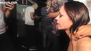 Hot ass long haired slave banged in public