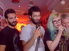 Hot ass petite babe banged in public bar