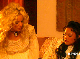 Hot blonde with big boobs fuck asian brunette in far west cosplay - PissVids