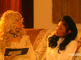 Hot blonde with big boobs fuck asian brunette in far west cosplay - PissVids