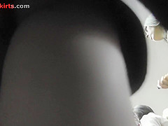 Hot upskirts of the amateur woman with slender butt