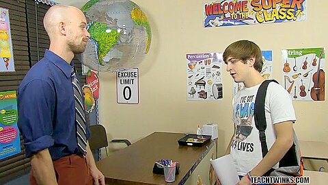 Hung Teacher Abuses His Power - Colby Klein And Scott Campbell