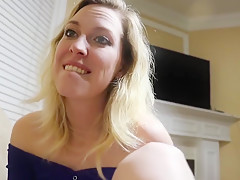 Husband caught masturbating, SPH, feet worship, feet in face, and cumshot!