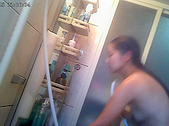 Japanese beautiful wife in shower