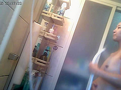 Japanese beautiful wife in shower