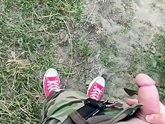 Jerking Off Pov On The Outdoor Hot Big Cock
