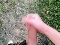 Jerking Off Pov On The Outdoor Hot Big Cock