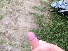 Jerking Off Pov On The Outdoor Hot Big Cock