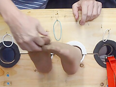 Kay Gets Tickled In Her Pantyhose In The Stocks