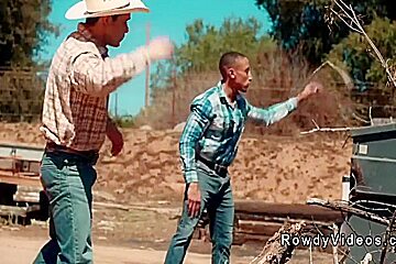 Latin Cowboy Gay Anal Fuck Black Guy At The Conversion Camp 6 Min With Andrew Miller