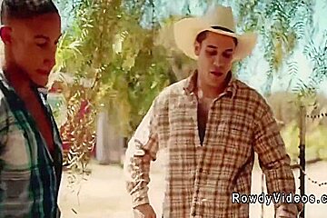 Latin Cowboy Gay Anal Fuck Black Guy At The Conversion Camp 6 Min With Andrew Miller