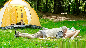 Lovita fate fucks old man outdoors
