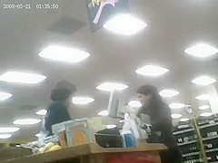 MILF in the grocery store, nice ass & black panties