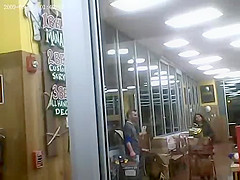 MILF in the grocery store, nice ass & black panties