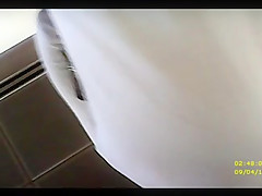 MILF upskirt black panties