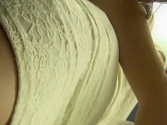 Many hot upskirts in supermarket