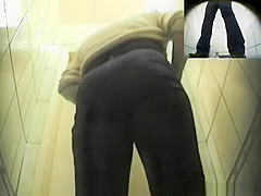 Mature woman caught by two peeing