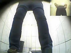 Mature woman caught by two peeing