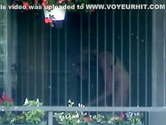My slim blonde neighbor naked in her apartment