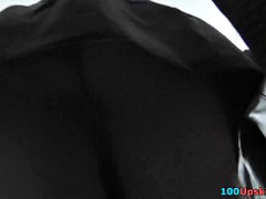 Naked legs taken on the crowd upskirt