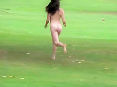 Nude run in the park