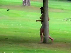 Nude run in the park