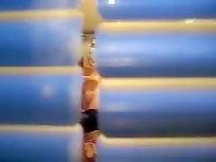 Peeping on a naked neighbor woman