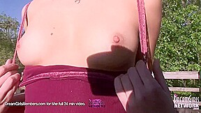 Petite College Girl Gets Naked At A Public Park