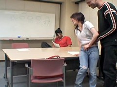 Petite Japanese slut got shagged hard on an audition