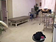 Pigtailed Japanese teen 18+ gets a perverted pussy exam