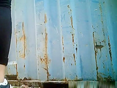 Piss hunter catches girls peeing outdoors