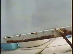 Porno of a Skinny white lady filmed taking a clear piss by