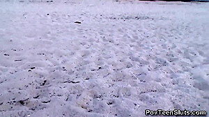 Pov Perfect teen 18+ Undresses On Beach