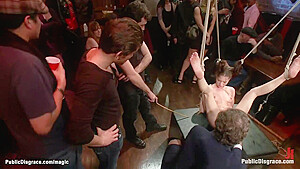 Princess Donna, Jessi Palmer And James Deen In Bound And Zippered Slave In Public