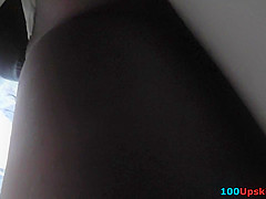 Provocative skinny butt in the hot upskirt scene