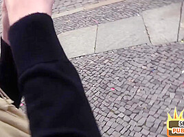 Public BJ babe fucked by her sex date after outdoor sucking