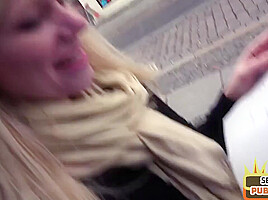Public BJ babe fucked by her sex date after outdoor sucking