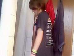 Punk girl in the bathroom