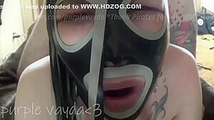 Purple Vayda - Whipped And Fucked - Latex Hood And Buttplug