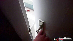 Quietly Fucking My Friends Wife While He Is On The Other Side Of The Wall