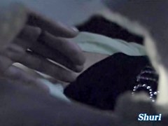 Resting beautiful Asian hottie gets exposed to the fullest