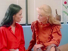Retro Burnett & Blonde Lesbian Coworkers Pussy Lick Fuck