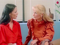 Retro Burnett & Blonde Lesbian Coworkers Pussy Lick Fuck